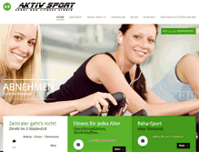 Tablet Screenshot of fitnessstudio-aktiv.de